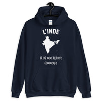 Thumbnail for Sweatshirt Inde bleu marine - L'histoire commence ici