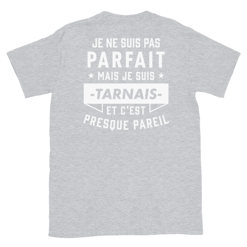 T-shirt Tarnais bleu marine dos - Je ne suis pas parfait mais.