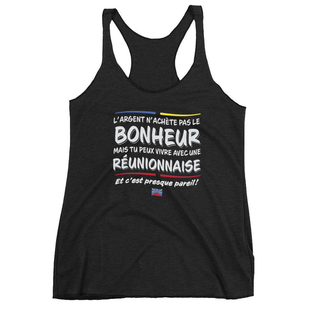 Débardeur Réunionnais blanc - L'argent et le bonheur