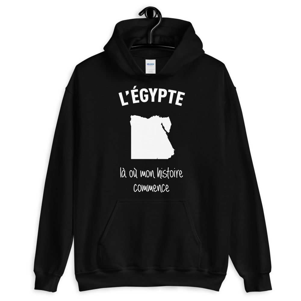 Sweatshirt Égypte noir - L'histoire commence ici