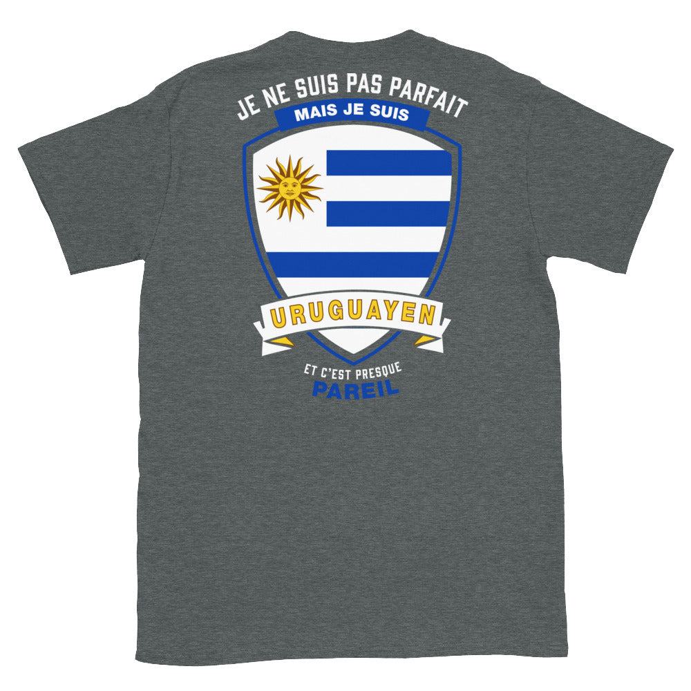 T-shirt Uruguay bleu marine - Je ne suis pas parfait mais.