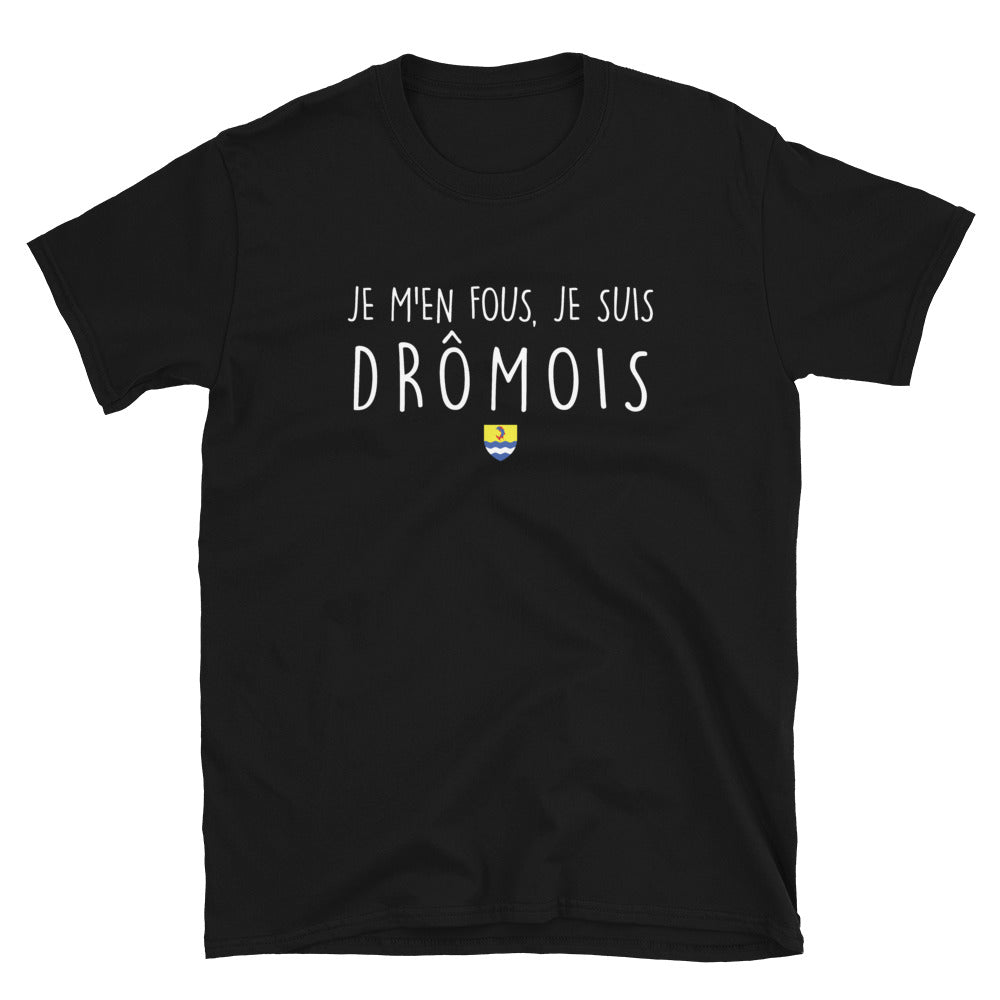T-shirt Drôme noir - Je m'en fous je suis Drômois