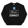Sweatshirt Zermatt noir - Pas besoin de thérapie, juste le Cervin