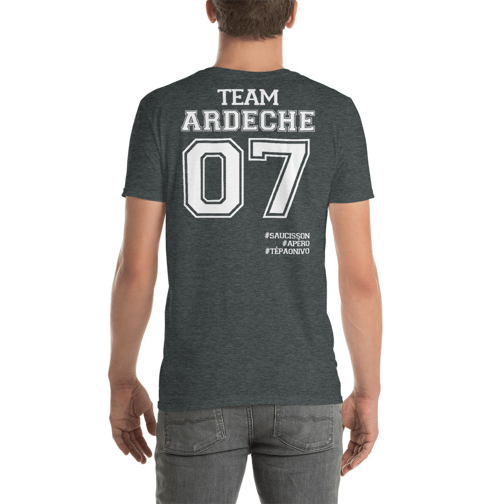 T-shirt Ardèche bleu marine - Fierté locale avec humour