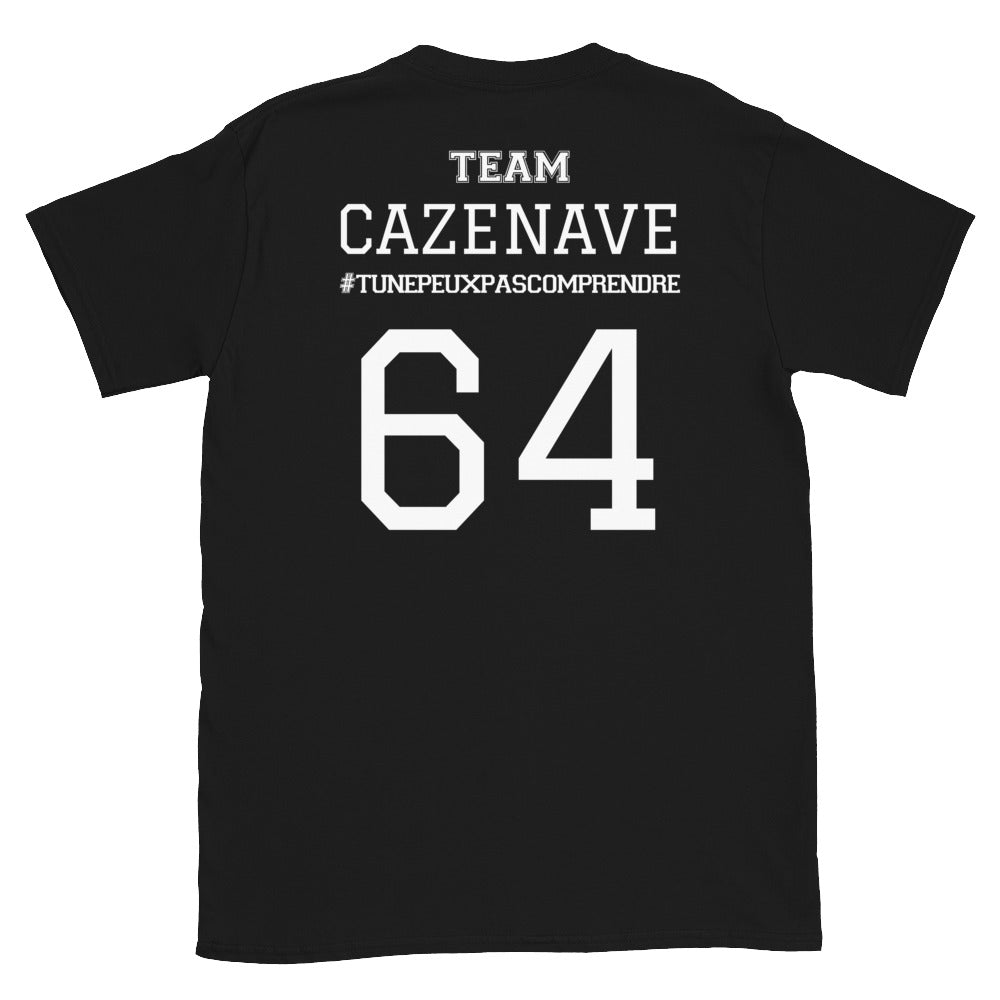 T-shirt unisexe noir - Éditez votre nom de famille