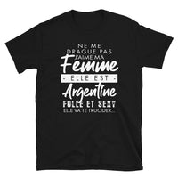 Thumbnail for T-shirt Argentine noir - Ne me drague pas ma femme est Argentine