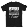 T-shirt Bourgogne noir - Désolé ce mec est pris par une fille qui déchire
