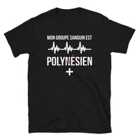 Thumbnail for T-shirt Polynésien noir - Groupe sanguin humoristique