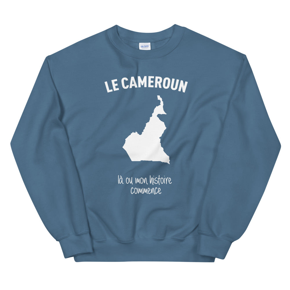 Cameroun là où mon histoire commance - Sweat Unisexe à Col Rond - Ici & Là - T-shirts & Souvenirs de chez toi