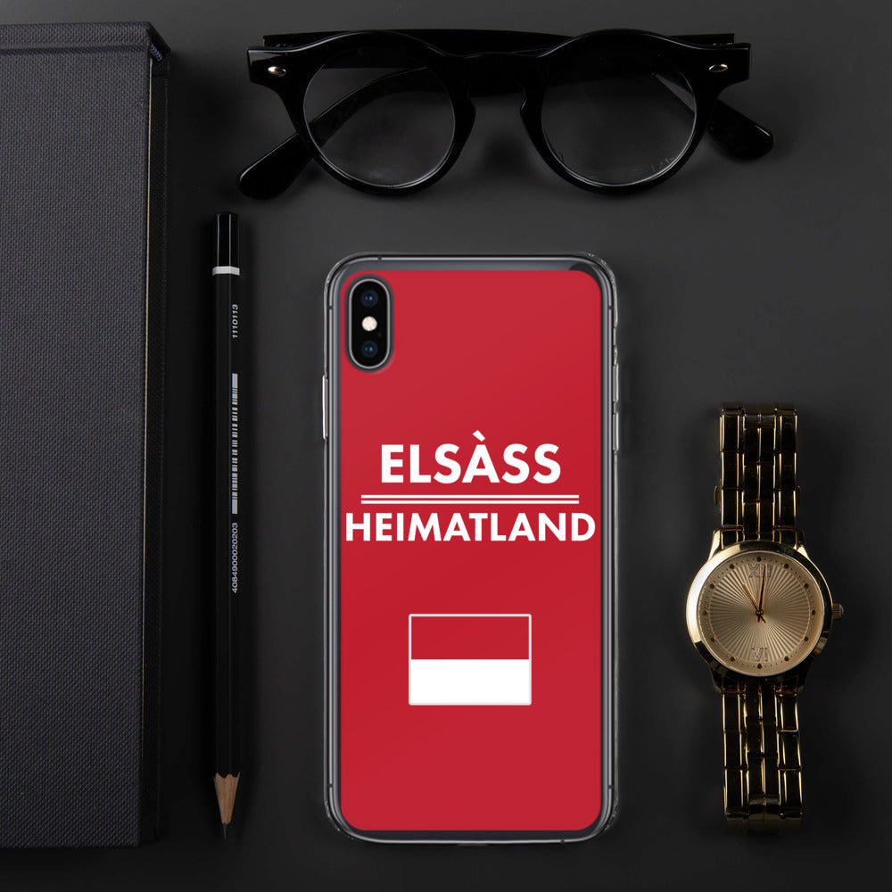 Alsace mon pays natal, Elsàss Heimatland Coque pour iPhone drapeau - Ici & Là - T-shirts & Souvenirs de chez toi