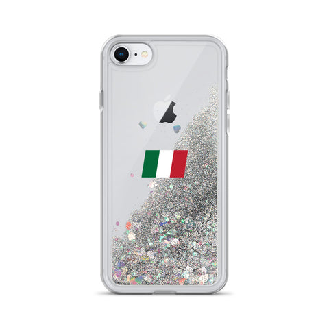 Italia - Italie -  Coque de Téléphone à Paillettes Liquides - Ici & Là - T-shirts & Souvenirs de chez toi