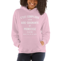 Thumbnail for Sweatshirt Aide-soignante gris foncé - design chic et douillet