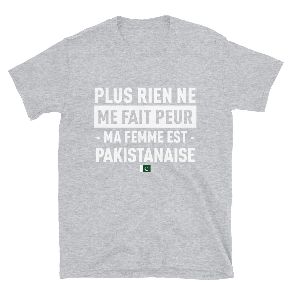 T-shirt Pakistan bleu marine dos - Plus rien ne me fait peur ma femme est.