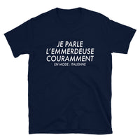 Thumbnail for T-shirt Italie noir dos - Je parle l'emmerdeuse en mode Italienne