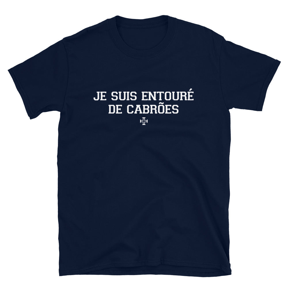 T-shirt Portugal gris foncé chiné dos - Je suis entouré de Cabroes