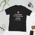 Alsacien rester calme - T-shirt Standard - Ici & Là - T-shirts & Souvenirs de chez toi