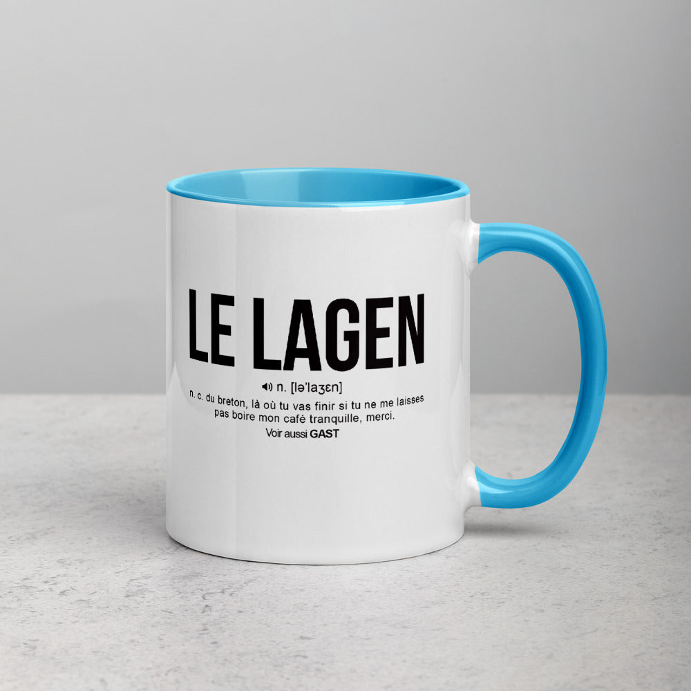 Définition drôle du Lagen pour le café des Breton le matin  - Mug Tasse Couleurs intérieures - Ici & Là - T-shirts & Souvenirs de chez toi