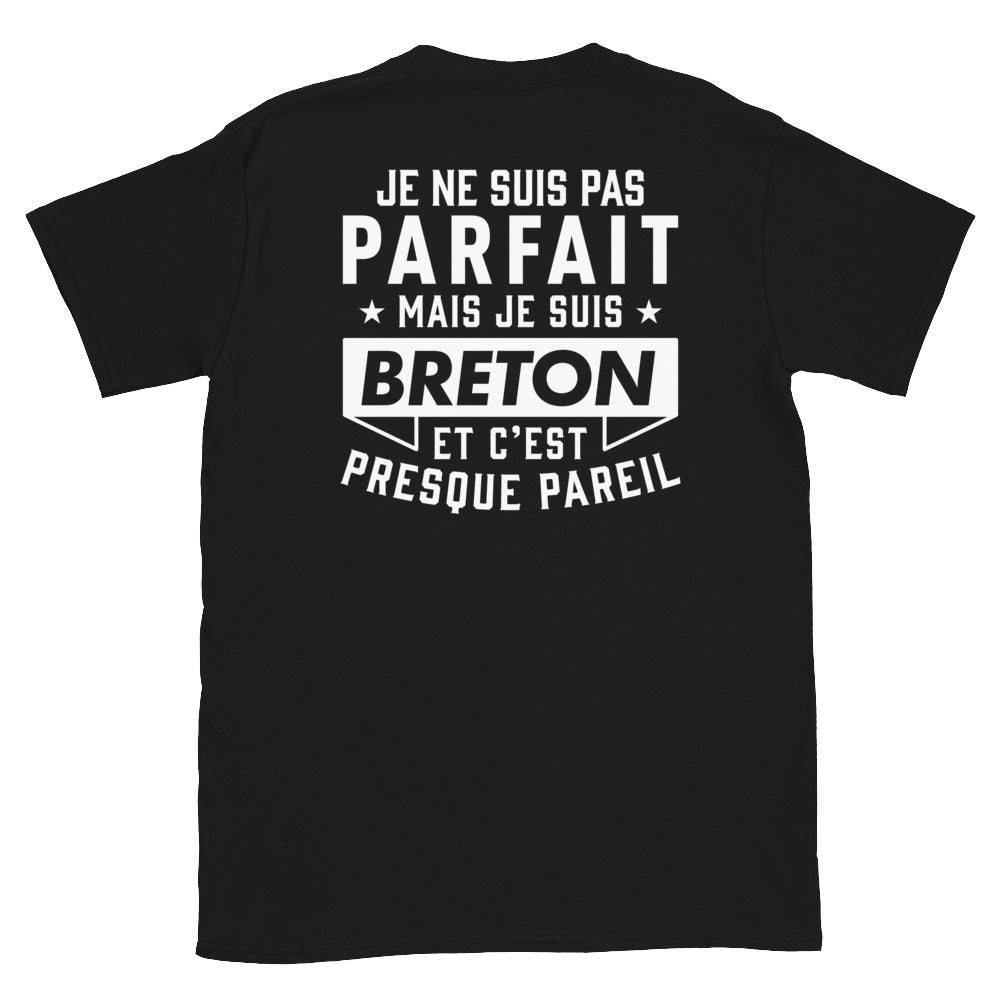 T-shirt Bretagne noir dos - Je ne suis pas parfait mais