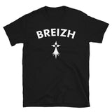 Breizh _ Bretagne - Hermine T-shirt Unisexe à Manches Courtes - Ici & Là - T-shirts & Souvenirs de chez toi