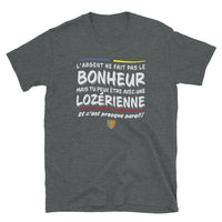 Thumbnail for T-shirt Lozérienne noir - L'argent n'achète pas le bonheur