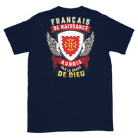 Thumbnail for T-shirt Aude bleu marine - Texte humoristique sur les origines