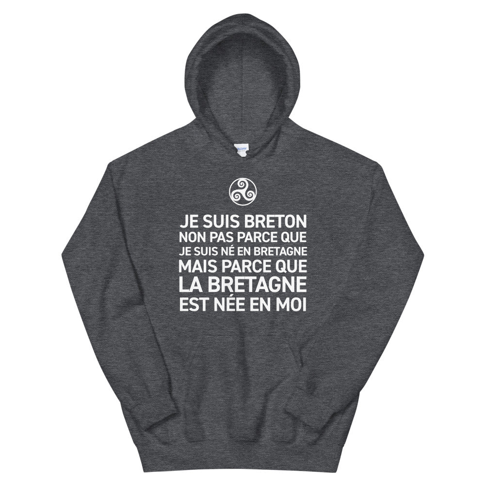 Sweatshirt Bretagne rouge - La Bretagne est née en moi