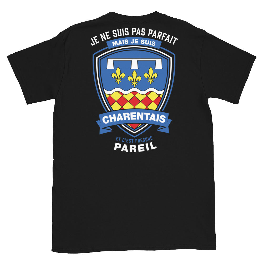 T-shirt Charentais noir - Je ne suis pas parfait mais