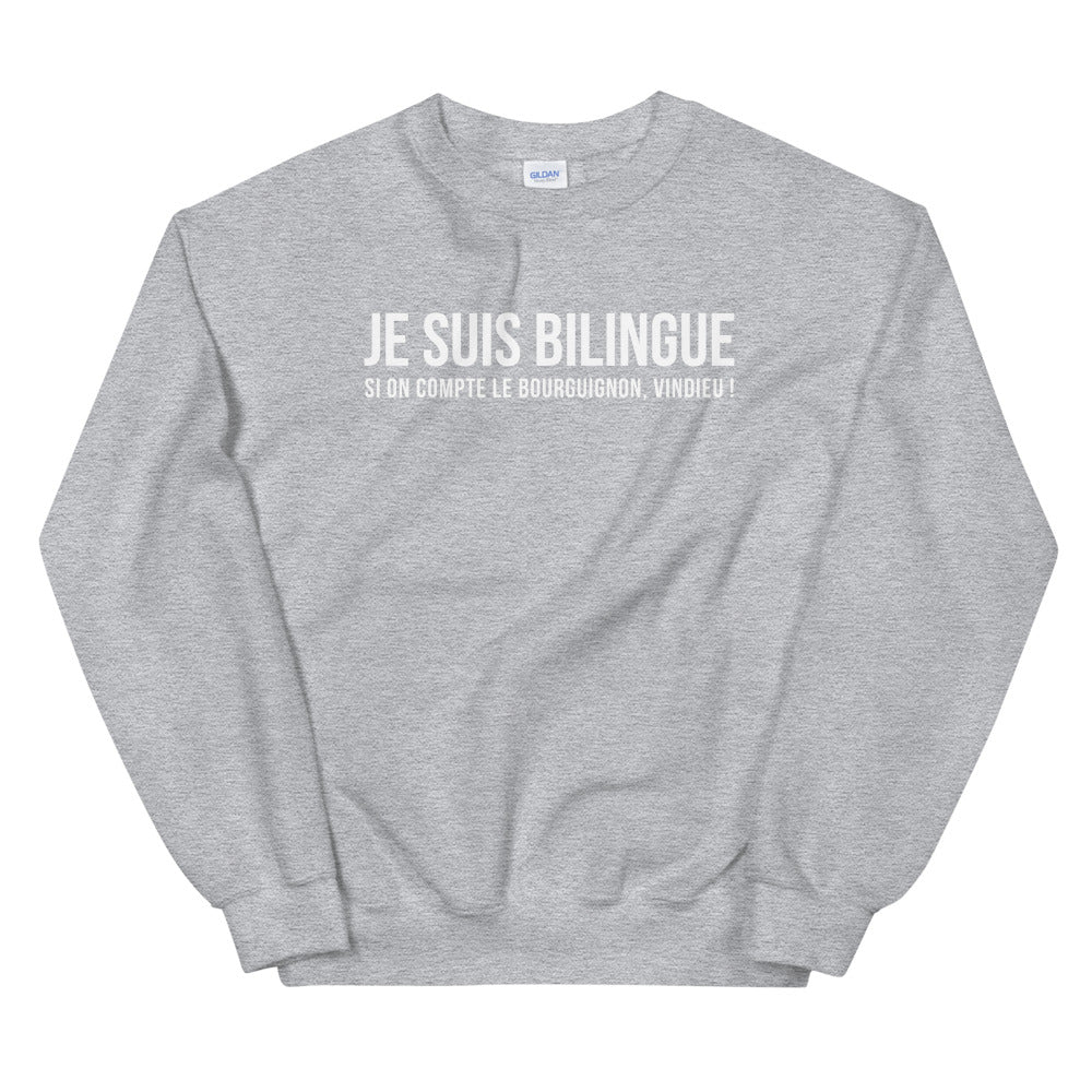 Bilingue bouguignon Bourgogne - Sweatshirt - Ici & Là - T-shirts & Souvenirs de chez toi