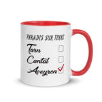 Aveyron Paradis sur terre - Mug Tasse Couleur intérieure Rouge - Ici & Là - T-shirts & Souvenirs de chez toi