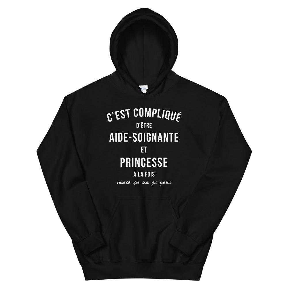 Sweatshirt Aide-soignante bleu marine dos - confort et style