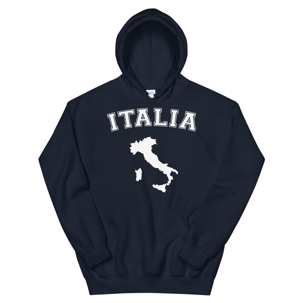 Sweatshirt Italie bleu marine - Carte de l'Italie stylisée