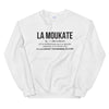 Sweatshirt Réunion blanc - Définition humoristique La Moukate