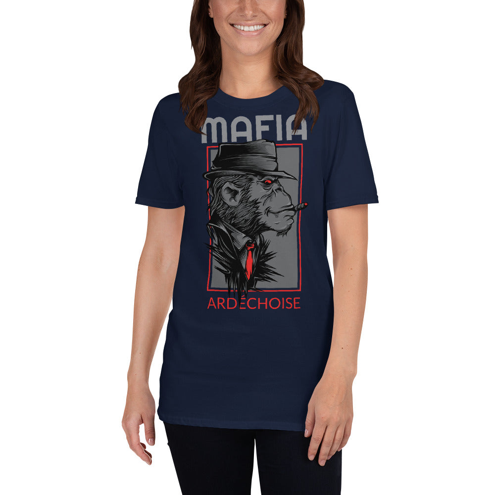 T-shirt Ardéchois gris foncé chiné - Design humoristique sur l'Ardèche