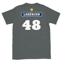 Thumbnail for T-shirt Lozérien 48 Pastis gris sport - design humoristique sur le pastis