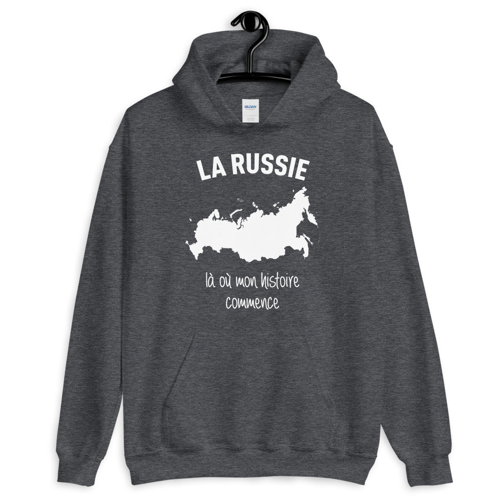 Sweatshirt Russie gris foncé - La Russie là où mon histoire commence
