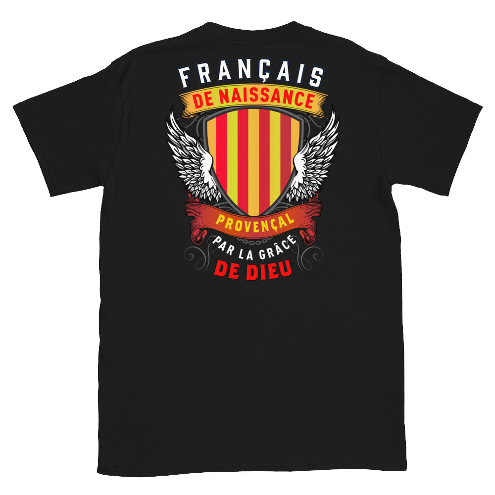T-shirt Provence noir - Français, Belge, Suisse, Canadien