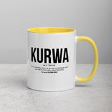 Définition drôle Kurwa pour le café des Polonais le matin  - Mug Tasse Couleurs intérieures - Ici & Là - T-shirts & Souvenirs de chez toi