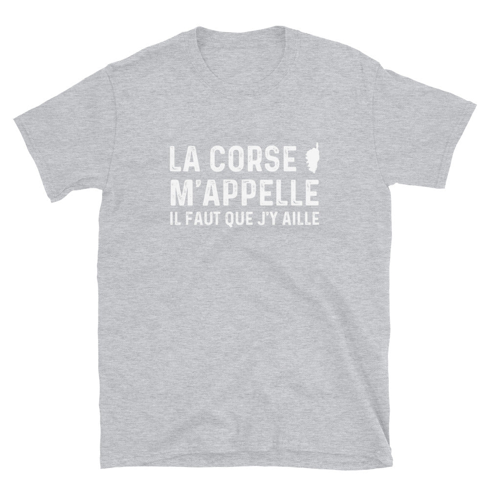 T-shirt Corse gris sportif - La vie est belle en couleur locale