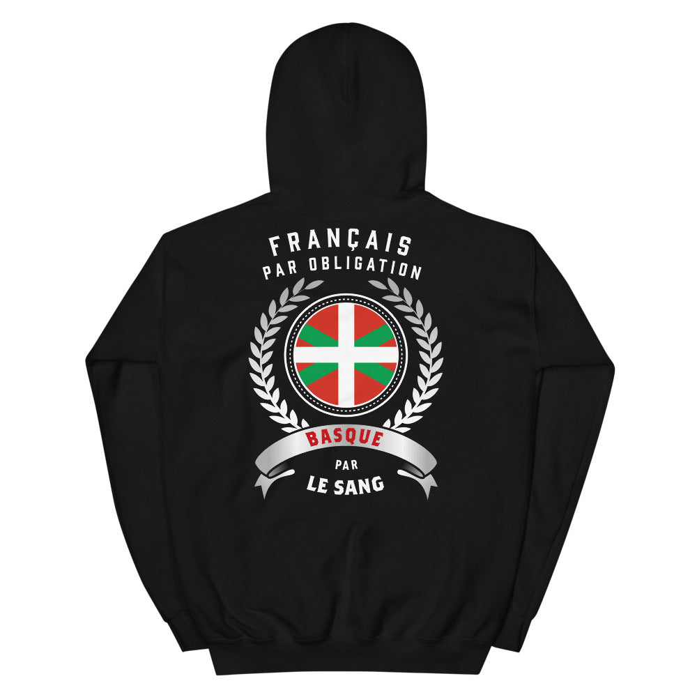 Basque par le sang - Sweatshirt à capuche - Ici & Là - T-shirts & Souvenirs de chez toi