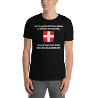 Thumbnail for T-shirt Savoyard noir dos - 10 heures sans marcher