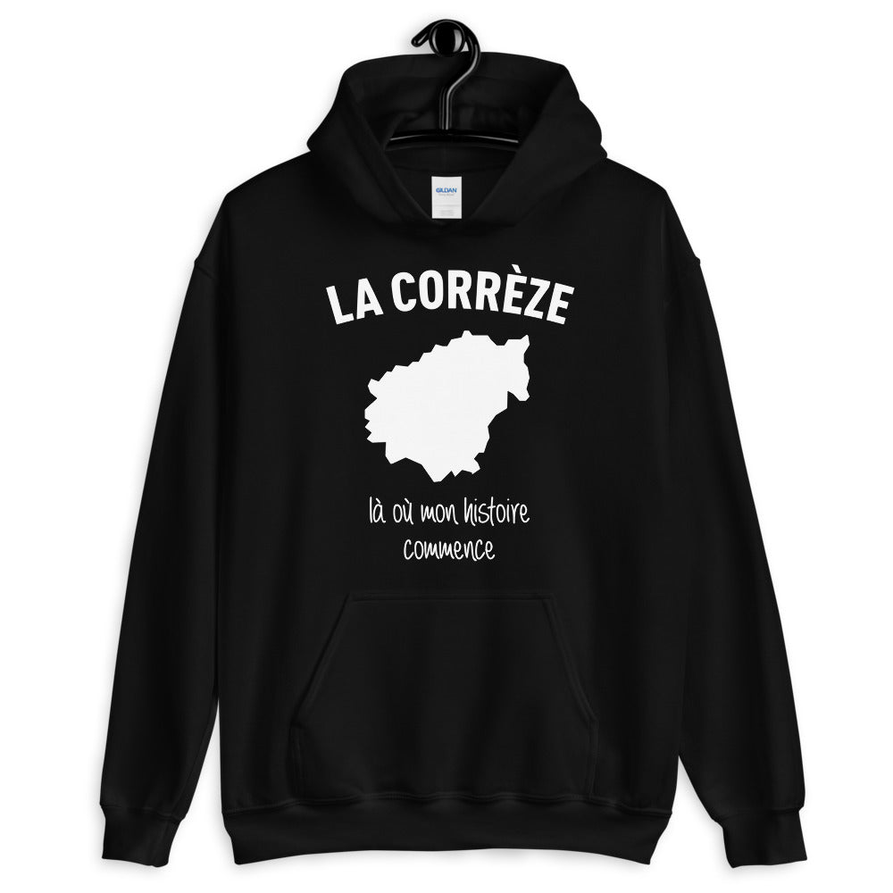 Sweatshirt Corrèze noir - La chaleur de mes origines