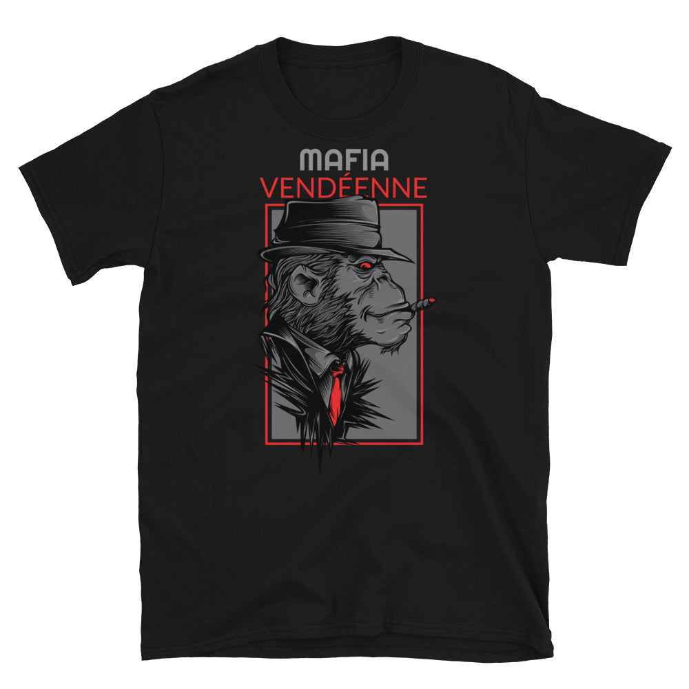 T-shirt Vendée noir - Mafia Vendéenne avec humour local