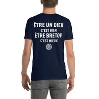Thumbnail for T-shirt Bretagne gris foncé chiné dos - Être un Dieu c'est mieux