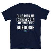 Thumbnail for T-shirt Suédois noir dos - Plus rien ne me fait peur ma femme est