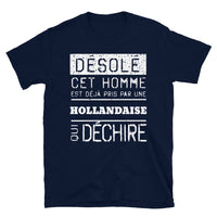 Thumbnail for T-shirt Hollandais noir dos - Désolé ce mec est pris