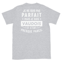 Thumbnail for T-shirt Vaudois bleu marine dos - Je ne suis pas parfait mais.