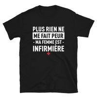 Thumbnail for T-shirt Infirmière noir - Ma femme est infirmière