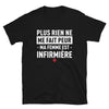T-shirt Infirmière noir - Ma femme est infirmière
