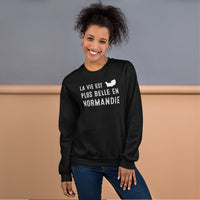 Thumbnail for Sweatshirt Normandie gris sport - La vie est plus belle ici