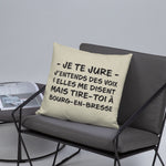 Tire toi à Bourg-en-Bresse - Coussin décoratif et humoristique sur Bourg-en-Bresse - Ici & Là - T-shirts & Souvenirs de chez toi